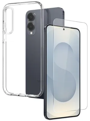 Image de Pour Samsung Galaxy S25 Edge 5G Housse en silicone TPU Transparent + verre de protection 9H