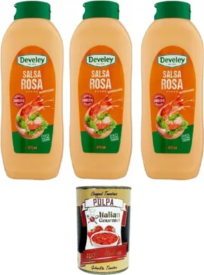 Produktbild von Salsa Rosa Soße TOPDOWN 3x 875ml + Italian Gourmet polpa 400g