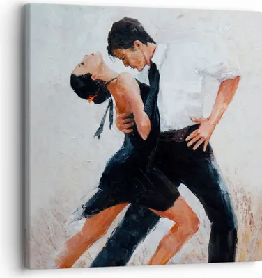 Produktbild von Bild auf Leinwand - Leinwandbild - tanzen sie - 30x30cm - Wand Bild - Wanddeko - Wandbilder - Leinwanddruck - Bilder - Kunstdruck - Wanddekoration - Leinwand bilder - Wandkunst - AC30x30-3771