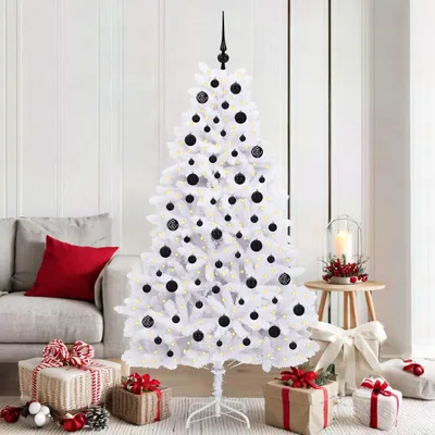 Immagine prodotto di Maison Exclusive - Albero di Natale artificiale pieghevole, bianco, 180 cm, in PVC e acciaio