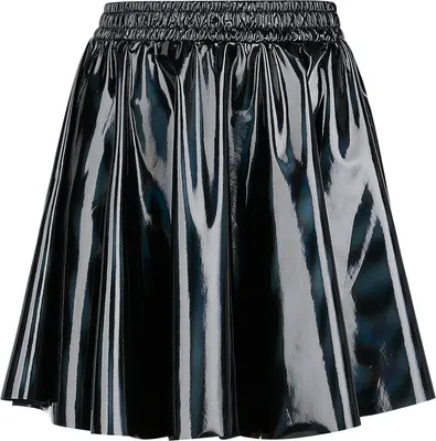 Produktbild von Gothicana by EMP Damen schwarzer kurzer Rock in holographischem Design M