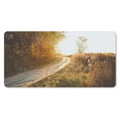 Produktbild von MuchoWow® Schreibtischunterlage Weg - Natur - Baum 80x40 cm - XXL Mauspad - Gaming Mauspad