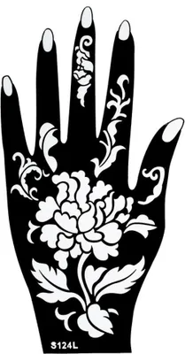 Produktbild von Henna Tattoo Schablone für die Linke Hand
