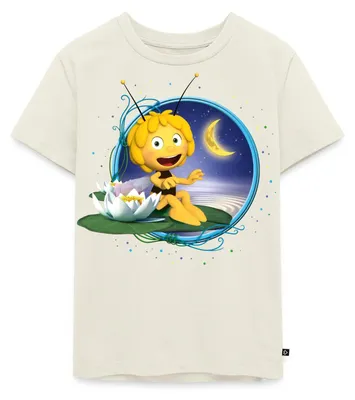 Produktbild von Spreadshirt Biene Maja Mondschein Kinder Premium T-Shirt, 110/116 (4 Jahre), Naturweiß