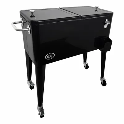 Produktbild von Axi Getränkekühler Getränkewagen Kühlbox Retro Schwarz 86x48x87