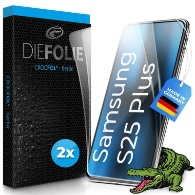 Produktbild von Crocfol DIEFOLIE für Samsung S25 Plus - 2 Stück selbstheilende Premium Displayschutzfolie