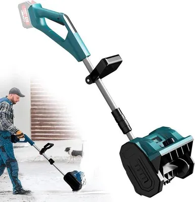 Produktbild von Famanu Elektrische Schneeschaufel - Kabelloser Betrieb, 31 cm Arbeitsbreite - Schwarz