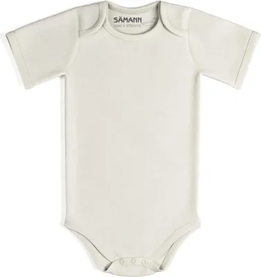 Produktbild von Baby Body aus 100% Baumwolle mit Schlupf-Ausschnitt kurzarm nicht gerippt 0-3 M Coconut Milk