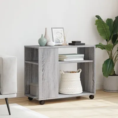 Produktbild von "im Sonderangebot"Beistelltisch/Flurtisch Moderner design - Sofatisch für Wohnzimmer - mit Rollen Grau Sonoma 70x35x60 Holzwerkstoff DEMöbel 1441845