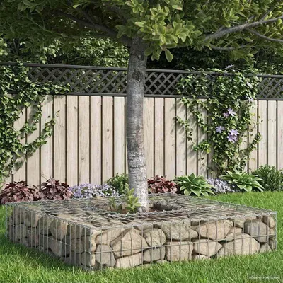 Produktbild von Maison Exclusive - Gabionen Hochbeet 100 x 100 x 20 cm Verzinkter Stahl Silber