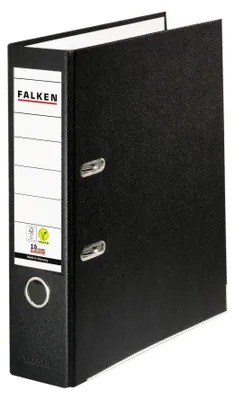 Produktbild von Falken 20x PP-Color-Ordner A4, Rücken 80mm, + Einsteckschild, Schwarz, 09984089F