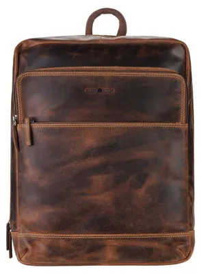 Produktbild von Greenburry Rucksack Business Leder Notebook Vintage 36x43 cm braun