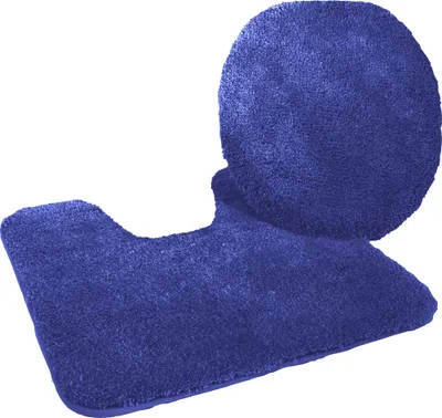 Produktbild von Mikrofaser-Badset 2-teilig, WC-Deckelbezug + Vorlage mit Ausschnitt,  Royalblau