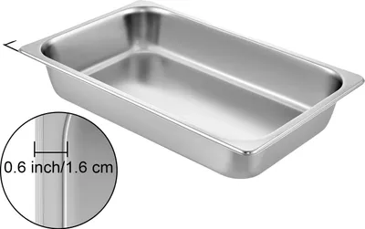 Immagine prodotto di Contenitore per alimenti in acciaio inox, capacità 205L, conduttività termica 500 gradi Fahrenheit, 6 pezzi 13 litri