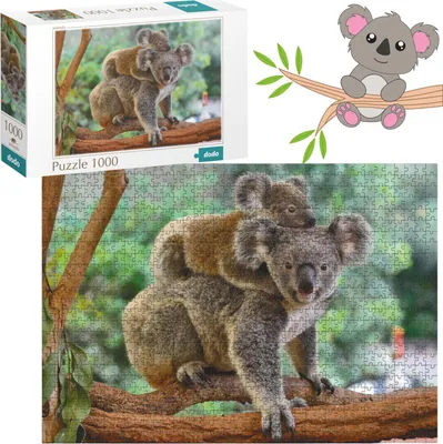 Produktbild von Puzzle Kleiner Koala Und Mama 1000 Teile Zum Zusammensetzen Eines Süssen Bildes