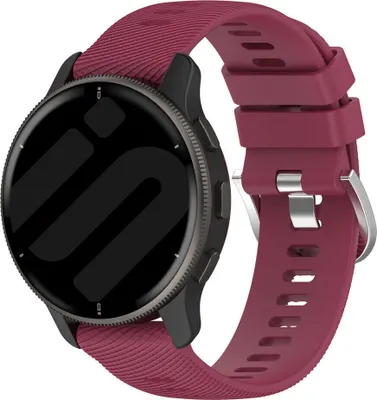 Produktbild von Strap-it Smartwatch-Silikonarmband – geeignet für Garmin Vivoactive 4 (45 mm) / Venu 2 / Venu 3 / Forerunner 255 / Forerunner 265 – Weinrot