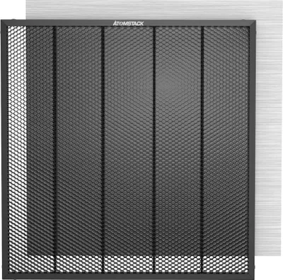 Image de Table de travail ATOMSTACK F4 Honeycomb, plateau de protection 420 mm x 410 mm x 22,5 mm, avec 4 patins antidérapants et 6 plaques, pour graveuses A12 PRO et A24 PRO