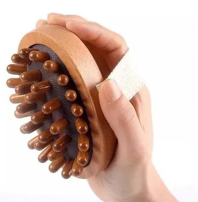 Produktbild von Holzmassagemaschine - Holzmassagemaschine mit Meridianborsten - Anti-Zellulitis-Massager für den Körper - Holzmassage-Luftkissen mit Meridianmassage - Holzmassage für Knie und Hände