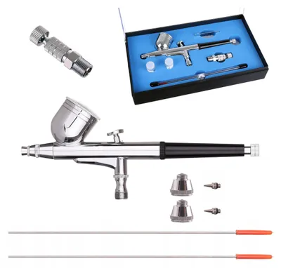 Zdjęcie produktu dla Zestaw aerografu modelarskiego z 3 dyszami, szybkozłączka 0,2, 0,3, 0,5 mm Technic HS-30KT