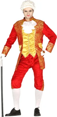 Immagine prodotto di Costume da Marchesa Elegante Abito di Carnevale Moda Storica Rosso Oro, Taglia: 52 - 54 (L) Colore: Oro