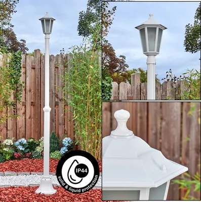 Produktbild von Rivale Außenwegeleuchte aus Metall/Glas in Weiß/Milchglas