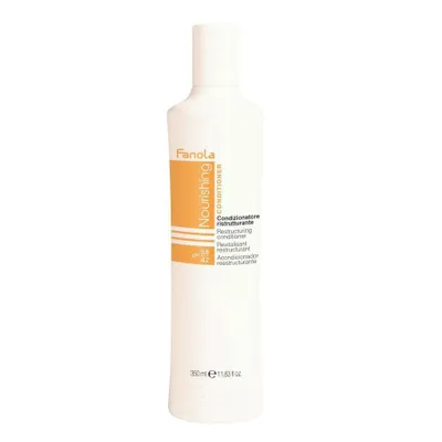 A white bottle of Fanola Nourishing Conditioner against a white background.
