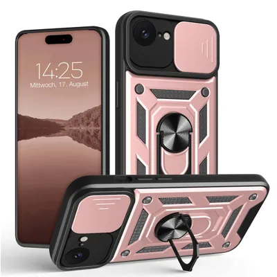 Produktbild von Armor Handyhülle für Apple iPhone 17e Kameraschutz Handy Panzer Case Cover Schutzhülle Outdoor Farbe: Rosegold