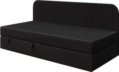 Obrázek produktu pro Jednolůžko s úložným prostorem do dětského pokoje, 100 × 200 cm, MACIUS, černé
