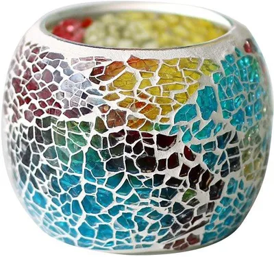 Produktbild von Tafelcentraalstandaard aus Glas in Regenbogenglas.