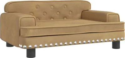 Obrázek produktu pro vidaXL Pelíšek pro psy hnědý 70x45x30 cm Velvet