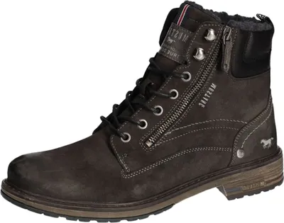 Produktbild von Mustang Herren Stiefelette warm gefütterter Schnürboot Reißverschluss 4157-609, Größe:41 EU, Farbe:Grau