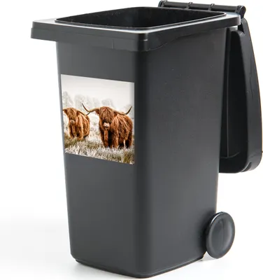 Produktbild von MuchoWow® Mülltonnenaufkleber Schottischer Highlander - Kuh - Tiere 40x40 cm - Abfall-Aufkleber - Container - für Abfallcontainer