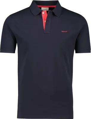 Zdjęcie produktu dla Gant Regular Fit Contrast Pique Rugger Polo Blue - Duży L