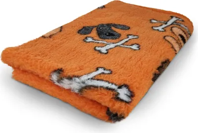 Produktbild von Vet Bed Hundedecke Crossbone orange 150 x 100 cm
