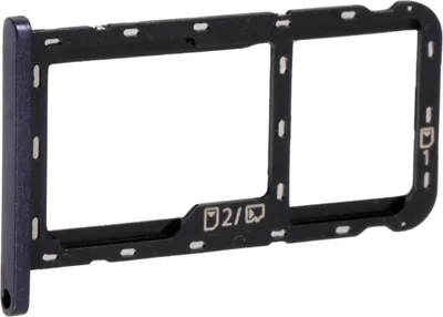 Produktbild von Simkartenhalter passend für ZTE Blade A72 5G, Nano-SIM + micro-SD Slot Originalersatz, Weltraum Grau