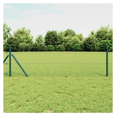 Produktbild von Zaunpfosten Grün 25 x 0,5 m (13 mm Maschen) Stahl Gartenzaun für Hundezaun, Weidezaun, Gartenzaun und Hühnerzaun