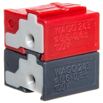 Imagen del producto de Conector para bornes WAGO de 4 conductores, diámetro de 0,8 mm, 8 puntos de conexión, 2 polos, con pines de soldadura individuales