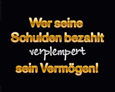 Produktbild von Fun - Mini-Poster - Schuldenfrei