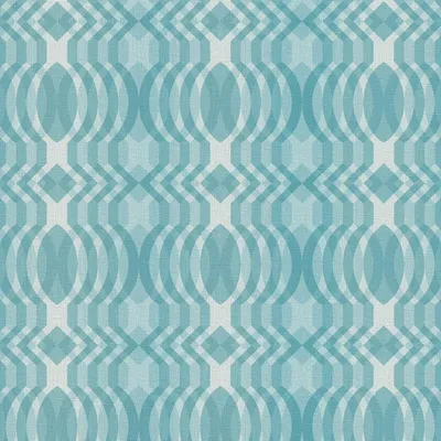 Produktbild von Profhome 395342-GU Retro Tapete Grafisch türkis blau creme-weiß 4,5 m2