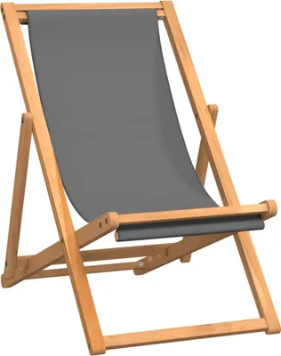 A studio shot of a folding deck chair.