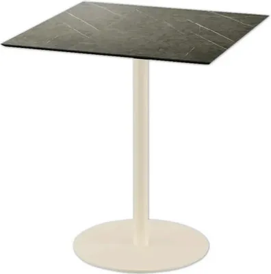 Obrázek produktu pro Urban - Zahradní stůl, pískově zbarvený rám + deska z HPL mramoru Midnight, 70x70 cm, 1 kus