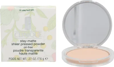 Produktbild von Clinique Stay-Matte Sheer Pressed Powder, ölige Haut, Messe, Stay Buff, Palette, Gepresstes Puder, Matte