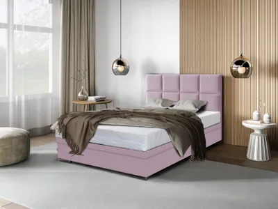 Produktbild von Boxspringbett Sizilien mit Bettkasten ohne Matratze Doppelbett 140 cm (Fresh 02- rosa)