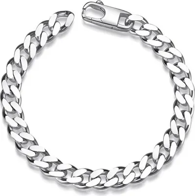 Produktbild von SILBERKETTEN STORE Panzerkette Armband 8/2,6mm - 925 Silber, Länge wählbar - 25cm