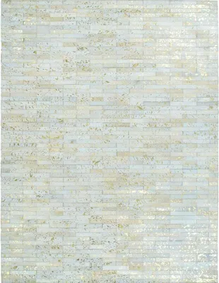 Immagine prodotto di Tappeto in pelle naturale riciclata con patchwork oro 160x230