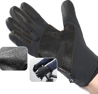 Produktbild von Winterhandschuhe fr Telefon Sport im Freien Skifahren Fahrrad Joggen Gre L schwarz