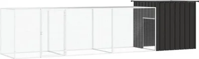 Produktbild von Möbel Hühnerkäfig Anthrazit 400x91x100 cm Verzinkter Stahl - Kleintier-Ställe 3106453