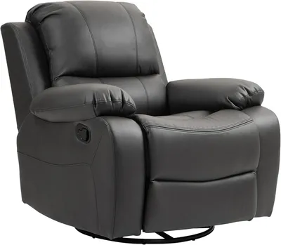Image de Fauteuil - Fauteuil TV - Chaise longue - Fauteuil en microfibre noire - Dossier réglable jusqu'à 135°