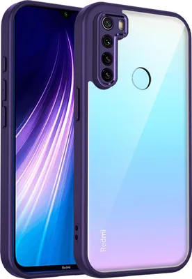 Produktbild von Hülle für Xiaomi Redmi Note 8 Transparente Rückseite TPU Bumper Stoßfest Handyhülle Lila