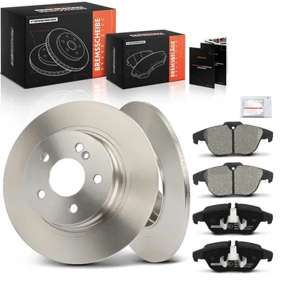 Productafbeelding van Frankberg 2x remschijven 4x remblokken achteras voor Benz C-Klasse W